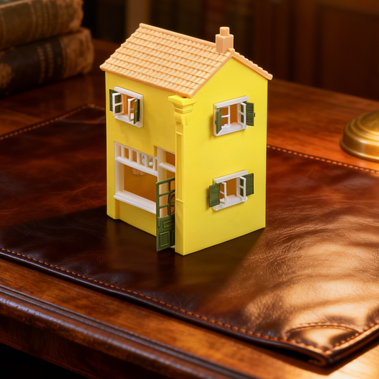 RHF284 Bright Yellow European Countryside Style Miniature Ho – LCD 3D printed resin model kit, image 1