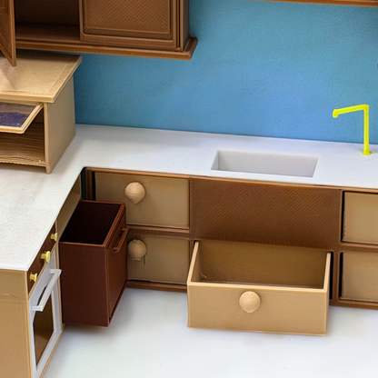 RHF282 Kitchen Scene Set Full Set Kitchen Scene Set, Food Toy Accessories, Dollhouse Furniture Accessories