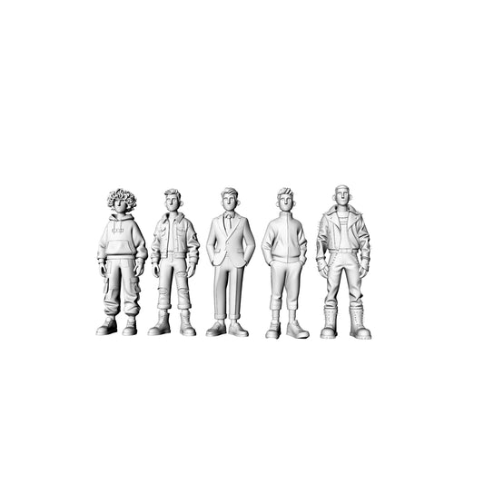 Yao's Studio LYTR069 High Detail Modern Male Character Figures, Unpainted Resin 3D Print Models for Hobbyists 1set