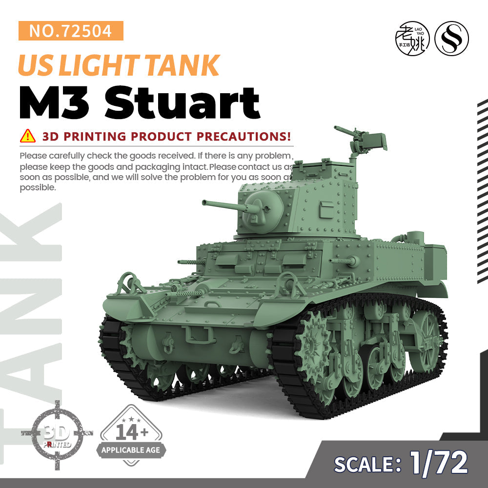 SSMODEL 504 Military Armoured Model Kit US M3 Light Tank