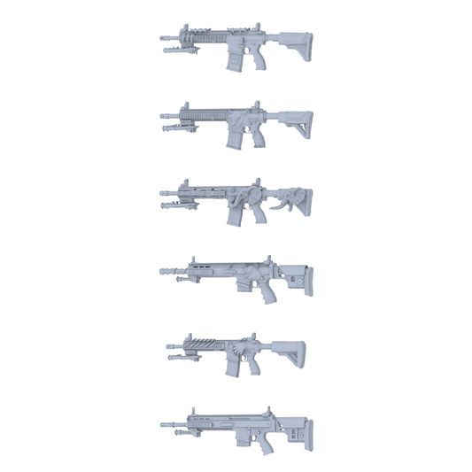 MRY-SFW LYGS327 Wild Totem Series - 6-Piece Sci-Fi Assault Rifle Set Modified with Full Beast Head & Claw Elements