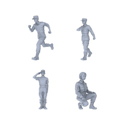 Yao's Studio LYTR139  Modern Urban Youth Outing Scene Resin Miniature Model 2-Figure Set - Casual Youth Figures Unpainted DIY Model Painting Urban Scene Decor 1set