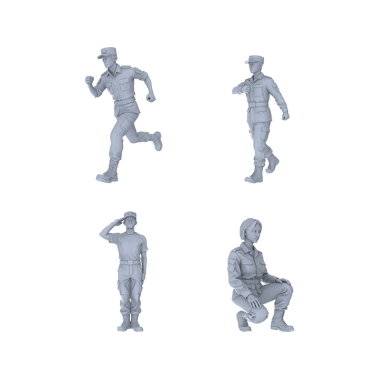 Yao's Studio LYTR139  Modern Urban Youth Outing Scene Resin Miniature Model 2-Figure Set - Casual Youth Figures Unpainted DIY Model Painting Urban Scene Decor 1set
