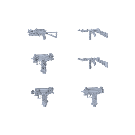 MRY-SFW LYGS246 Floral Micro SMG Collection-Themed Modified Submachine Gun Set - 6 Romantic Fantasy Variants (Untextured)