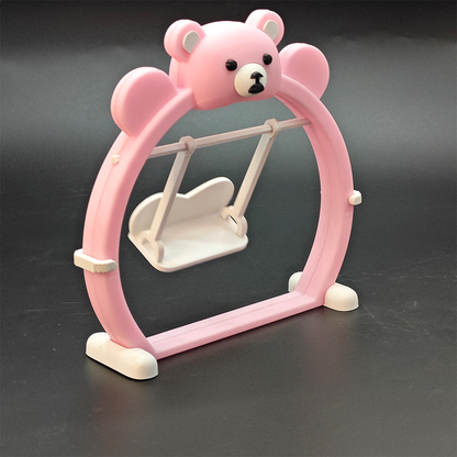 LYTP121033 1/12 Bear Swing 3D Printing DIY Miniature Scenes, Dollhouses, Creative Ornaments, Desktop Displays, Mini Models, 1/12 Scale, BJD OB Dolls