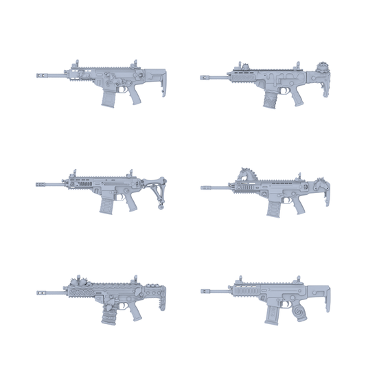 MRY-SFW LYGS042 Custom Tactical Rifle Set - 6 Themed Variants (Untextured)