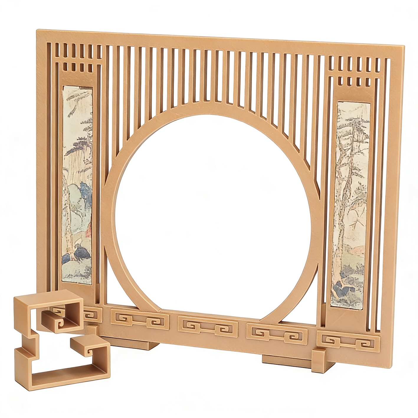 RHF12227 Ancient-Style Calligraphy Hanging Screen & Shelf 3D Printing DIY Miniature Scenes Dollhouse Creative Ornaments Desktop Scenes Mini Models BJD & OB Dolls Ancient-Style Calligraphy Hanging Screen & Shelf