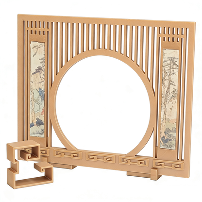 RHF12227 Ancient-Style Calligraphy Hanging Screen & Shelf 3D Printing DIY Miniature Scenes Dollhouse Creative Ornaments Desktop Scenes Mini Models BJD & OB Dolls Ancient-Style Calligraphy Hanging Screen & Shelf