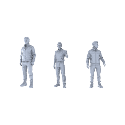 MRY-SFW LYTR382 Coaches 3-Pack, Ideal Stadium, Tabletop Painting Miniature Car Diorama Figures Scene Props Accessories Resin