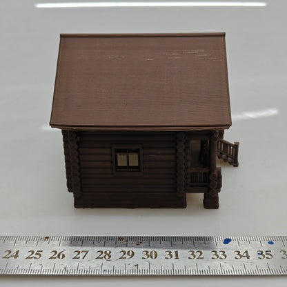 RHF0434 Small wooden house with stairs in the forest Desktop Ornament Sand Table Architecture Architectural Model Miniature House Small-scale Landscaping