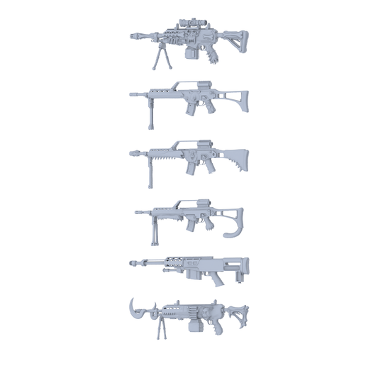 MRY-SFW LYGS326 Beast Spirit Tactical Series - 6-Piece Tactical Light Machine Gun Set Modified with Multi-Form Beast Claw & Head Elements