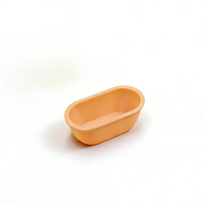 RHF336 4-Piece Pet Habitat Decor Set: Pet Toilet, Heart-Shaped Hideout, Mini Bathtub & Small Stool Vibrant Orange & Yellow Contrast Color Pet Scene 4-Piece Set