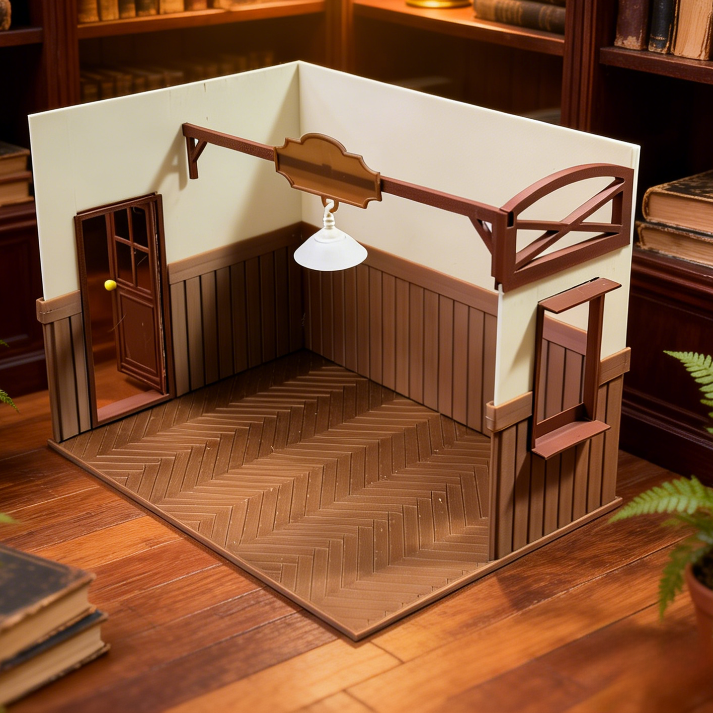RHF275 Bakery Scene Base Original Shop Scene BaseFood Toy Accessories Dollhouse AccessoriesShop Scene Props