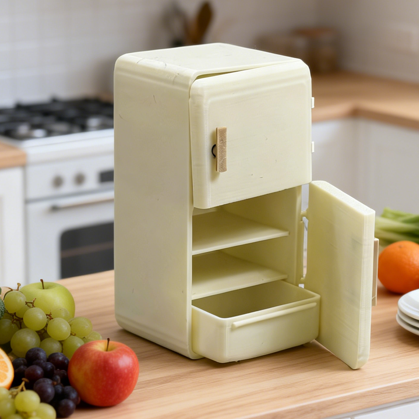 RHF276 Refrigerated Freezer Double-door Refrigerated FreezerFood Toy Accessories Dollhouse AccessoriesShop Scene Props