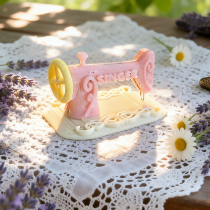 RHF299 Sewing Machine Ornament Retro SINGER Dreamy Mini Sewing Machine Ornament Miniature Scene Model Dollhouse Accessory