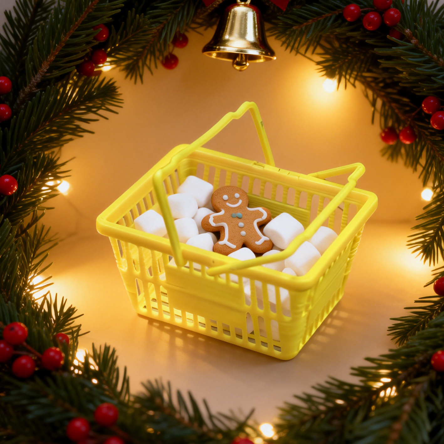 RHF267 shopping basket Mini supermarket shopping basket dollhouse accessories shop scene props and miniature scene model