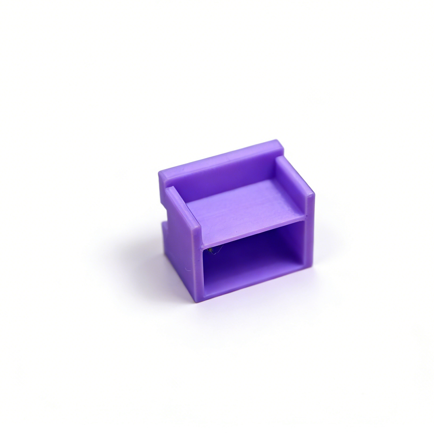 RHF338 2-Piece Pet Habitat Set: Double-Platform Hideout & Pet Toilet Dreamy Pure Purple Pet Landscape 2-Piece Set