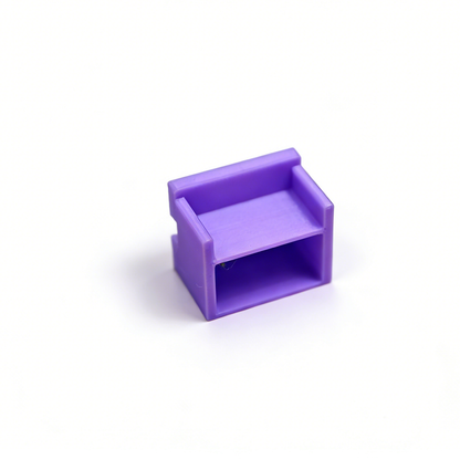 RHF338 2-Piece Pet Habitat Set: Double-Platform Hideout & Pet Toilet Dreamy Pure Purple Pet Landscape 2-Piece Set