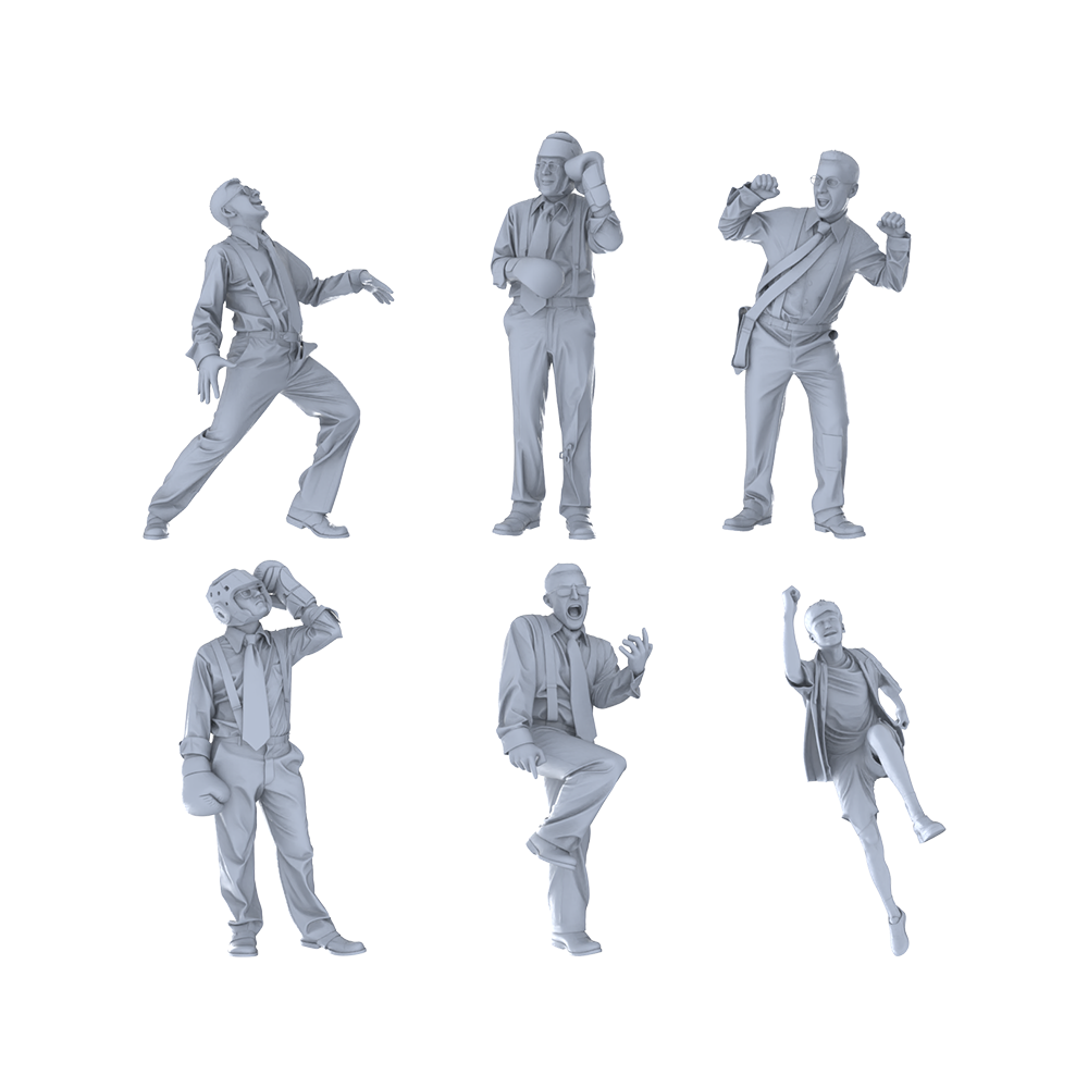 MRY-SFW LYTR456 Modern Office Businessmen Dynamic Pose Reference Set