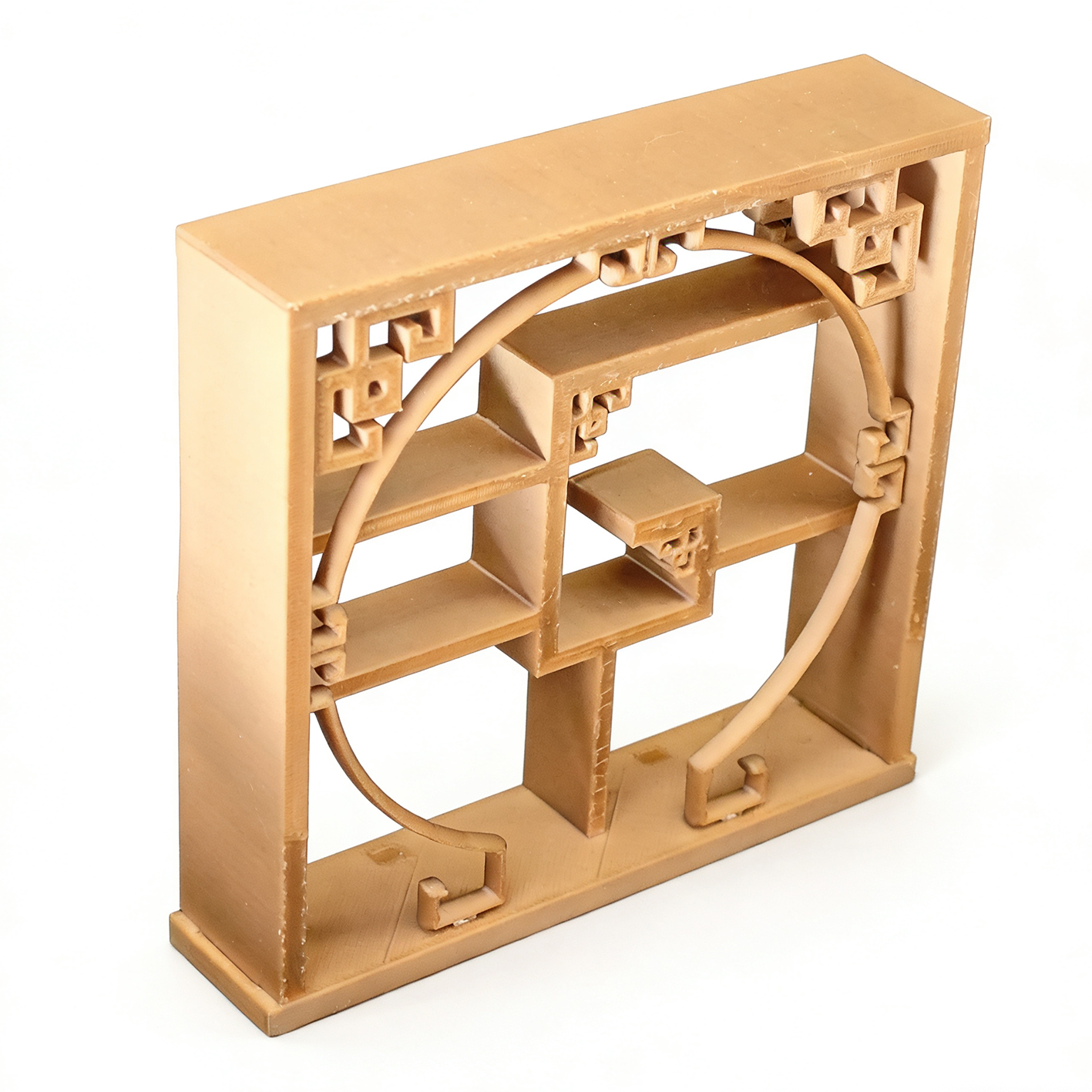 RHF230 Ancient-Style Display Curio Shelf 3D Printing DIY Miniature Scenes Dollhouse Creative Ornaments Desktop Scenes Mini Models BJD & OB Dolls Ancient-Style Display Curio Shelf
