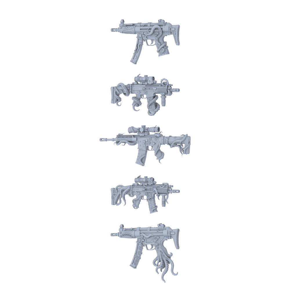 MRY-SFW LYGS309 Deep Sea Rage Series - 5-Piece Classic Submachine Gun Set Modified with Octopus Tentacle Elements