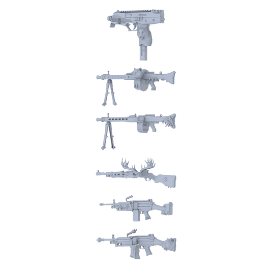 MRY-SFW LYGS274 Floral Lion King Series - 6-Piece Classic Submachine Gun Set Modified with Lion Elements