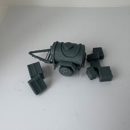LYTS103 3D Printed Model Kit Scenic Terrain Water Tank Trailer Various Crates
