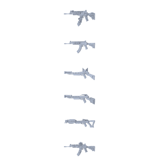 MRY-SFW LYGS267 Floral Mech Beast Spirit Series - 6-Piece Classic Assault Rifle Set Modified with Gear & Fierce Beast Elements