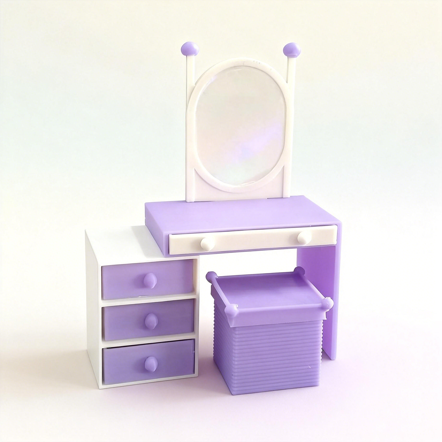RHF262 Vanity Table Miniature Scene Model Ornament Original Modern Minimalist Multi-Drawer Vanity Table Dollhouse Furniture Accessory