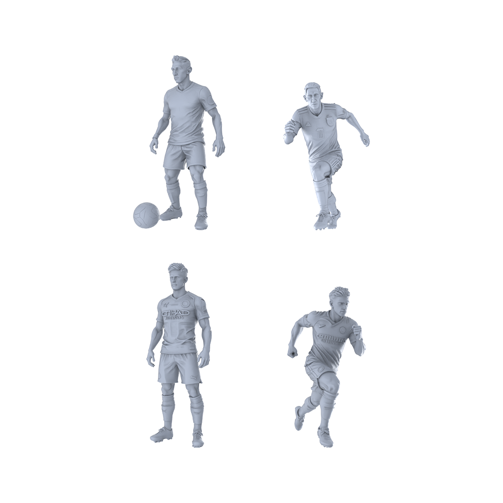 MRY-SFW LYTR424 Mini Football 4-Pack |, Custom Painting, Fan Collectibles Miniature Car Diorama Figures Scene Props Accessories Resin