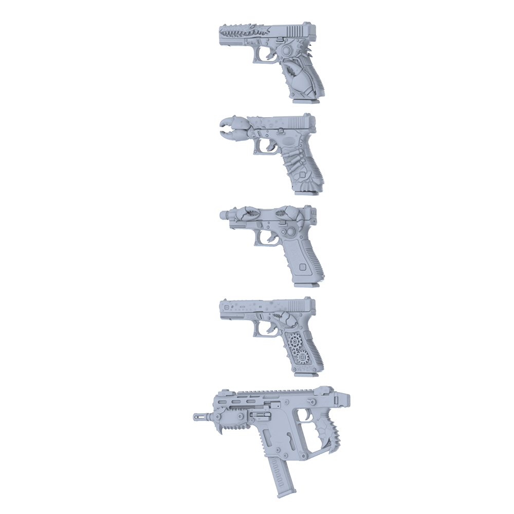 MRY-SFW LYGS281 Deep Sea Claw Series - 5-Piece Tactical Pistol Set Modified with Crab Claw Elements