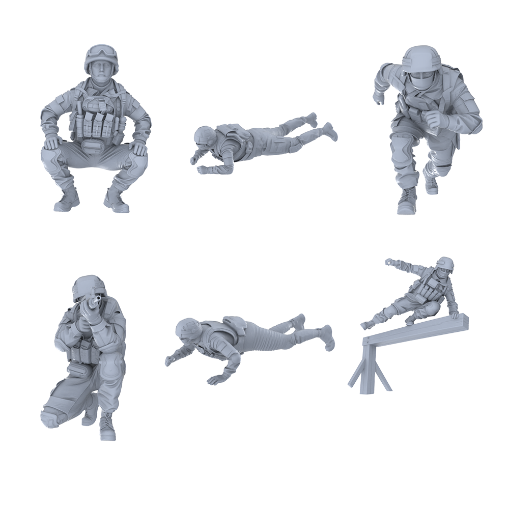 MRY-SFW LYGR575 Modern Military Six-Person Training Group