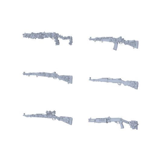 MRY-SFW LYGS237 Floral Classic-Themed Modified Firearm Set - 6 Romantic Fantasy Variants (Untextured)