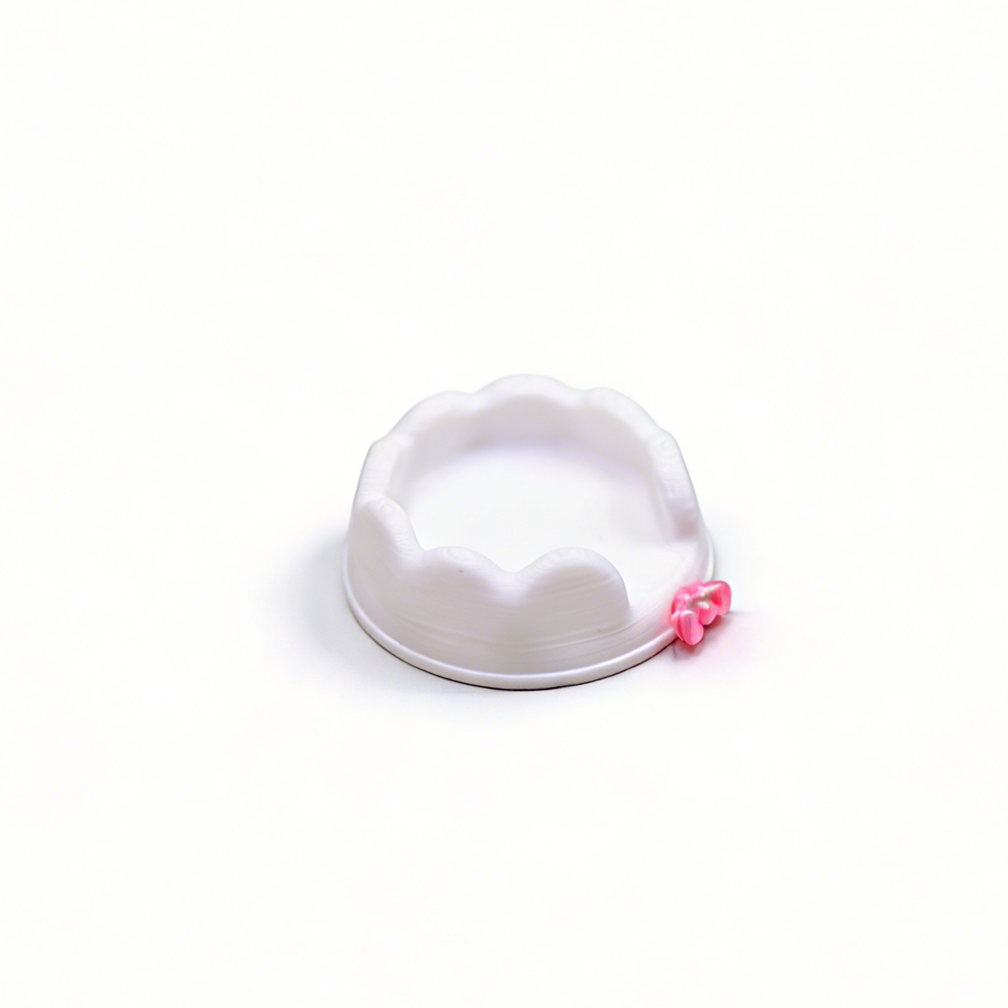 RHF332 3-Piece Pet Habitat Decor Set Pet Bed Hideout Travel Carrier Girly Pink & White Contrast Color Pet Scene 3-Piece Set