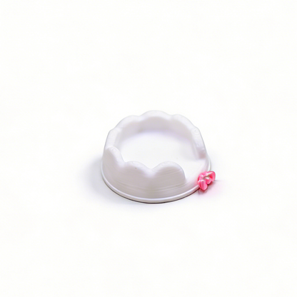 RHF332 3-Piece Pet Habitat Decor Set Pet Bed Hideout Travel Carrier Girly Pink & White Contrast Color Pet Scene 3-Piece Set