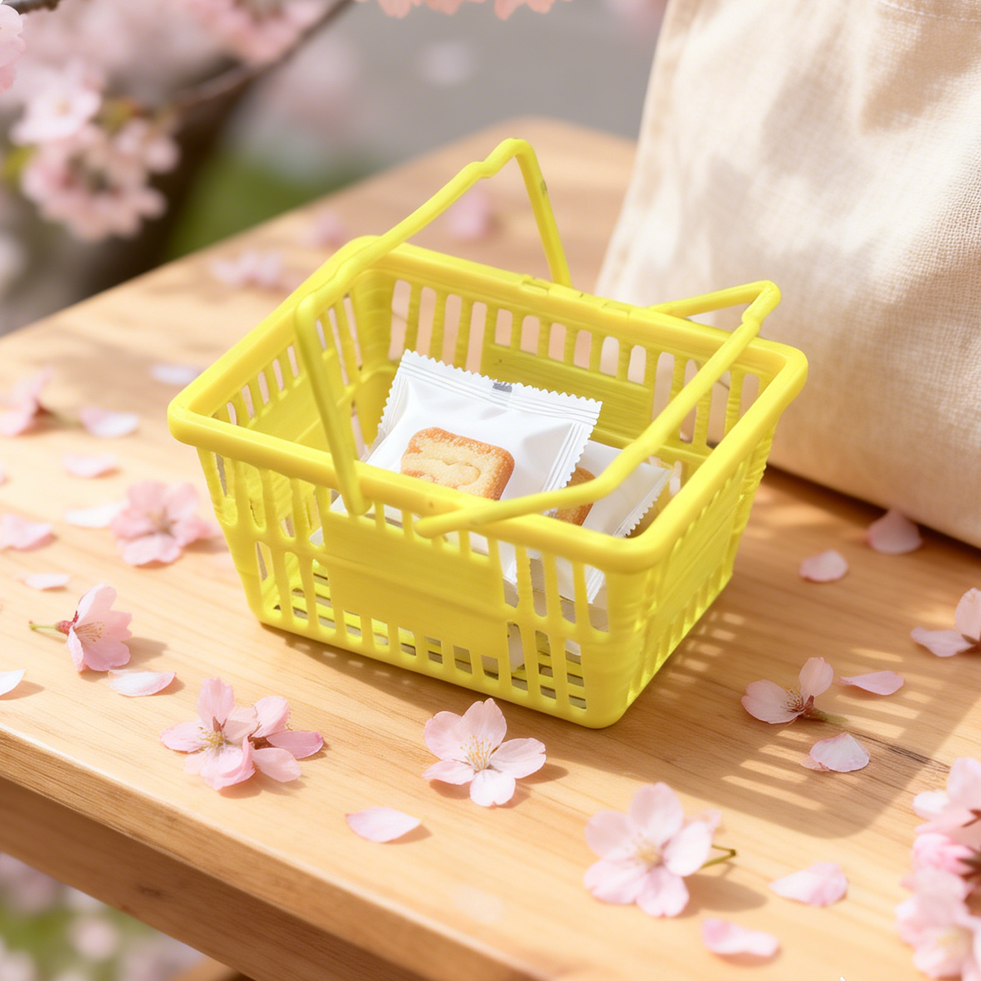 RHF267 shopping basket Mini supermarket shopping basket dollhouse accessories shop scene props and miniature scene model