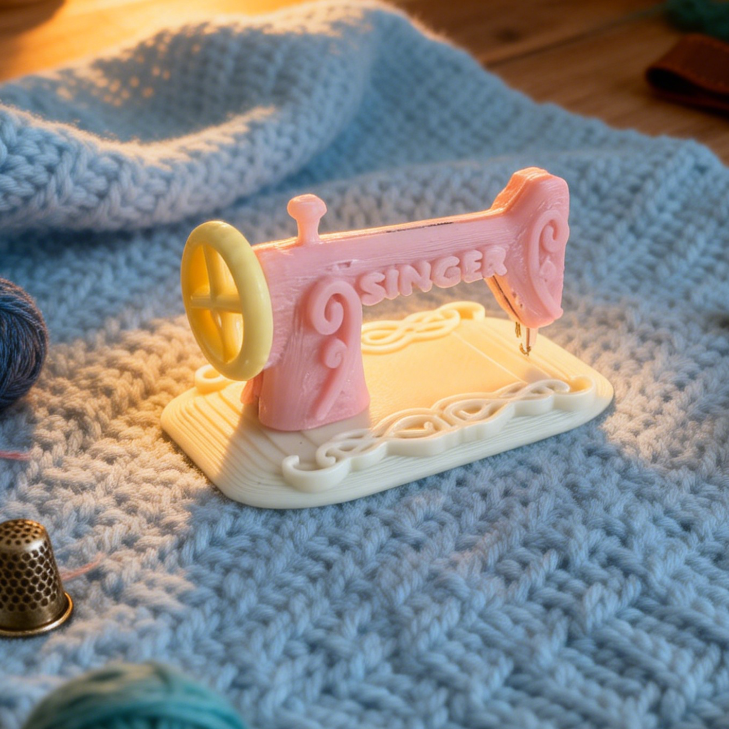 RHF299 Sewing Machine Ornament Retro SINGER Dreamy Mini Sewing Machine Ornament Miniature Scene Model Dollhouse Accessory