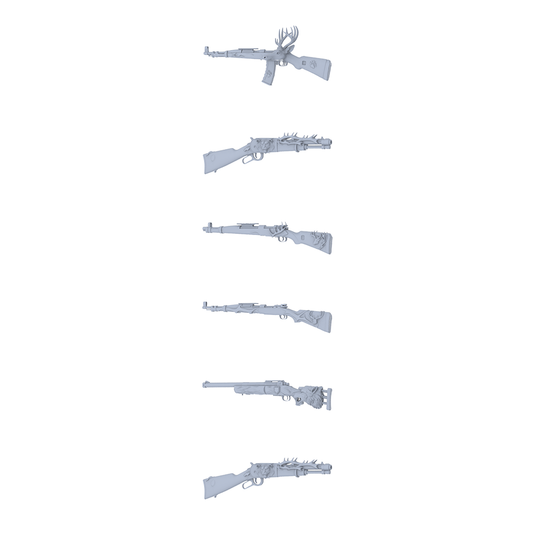 MRY-SFW LYGS332 Wild Totem Series - 6-Piece Custom Hunting Rifle Set Modified with Full Beast Shape & Carving Elements