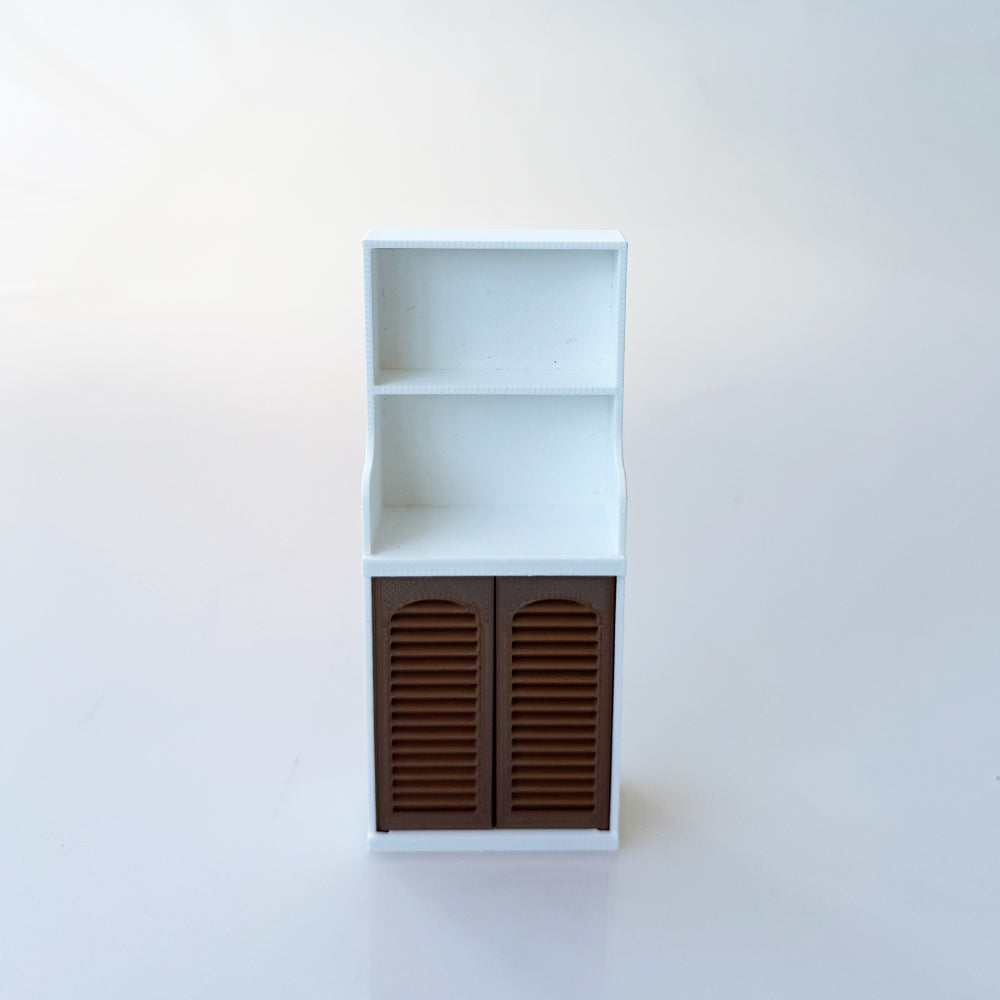 RHF12208  Double Door Bookshelf  Dollhouse Miniature 3D Printed