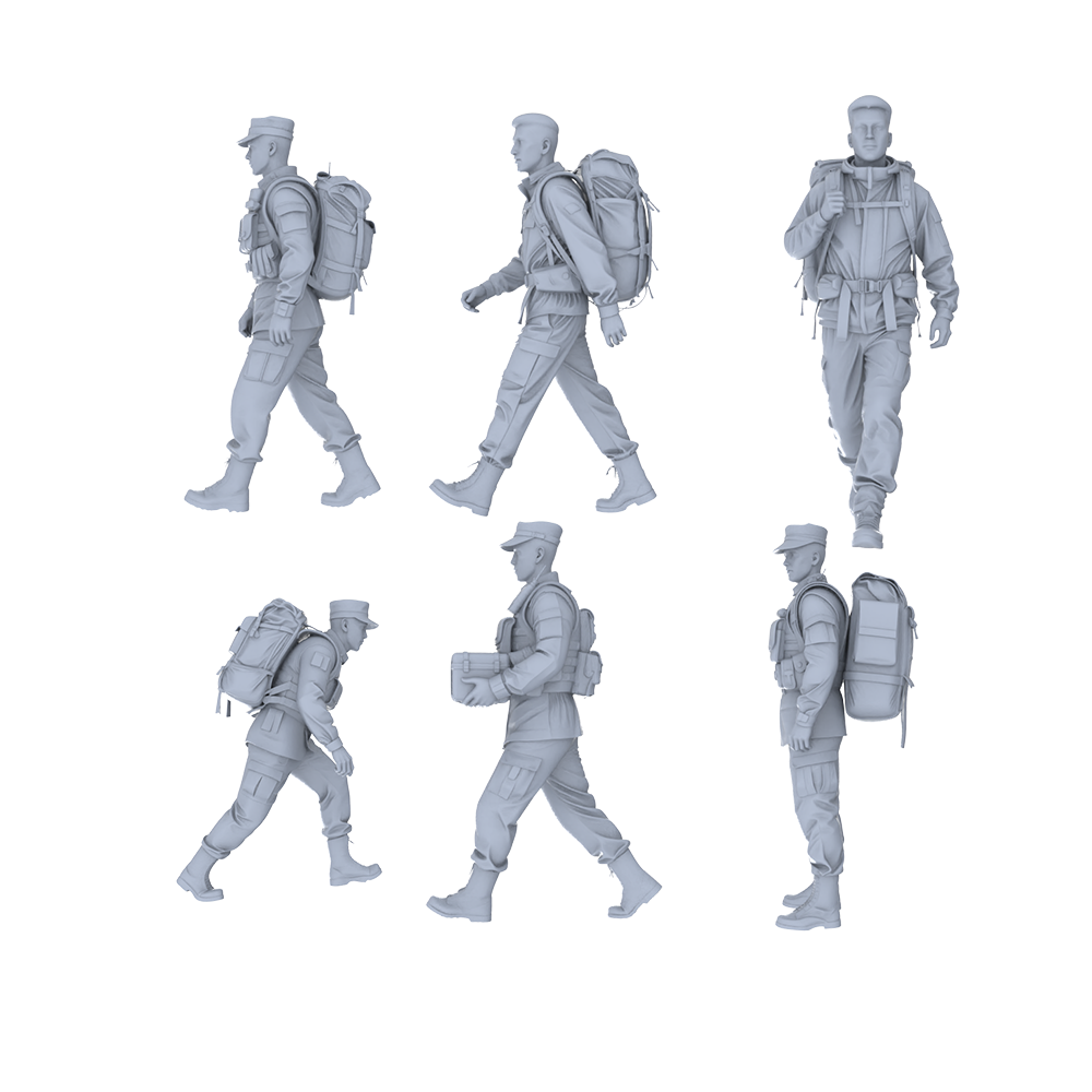 MRY-SFW LYGR521 Modern Armed Police Six-Person Carrying Group