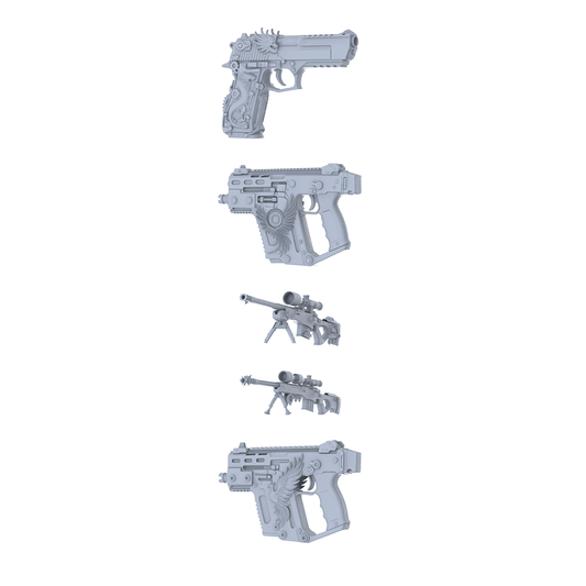 MRY-SFW LYGS143 Nature's Whisper-Themed Modified Tactical Compact Gun Set - 5 Natural Variants (Untextured)