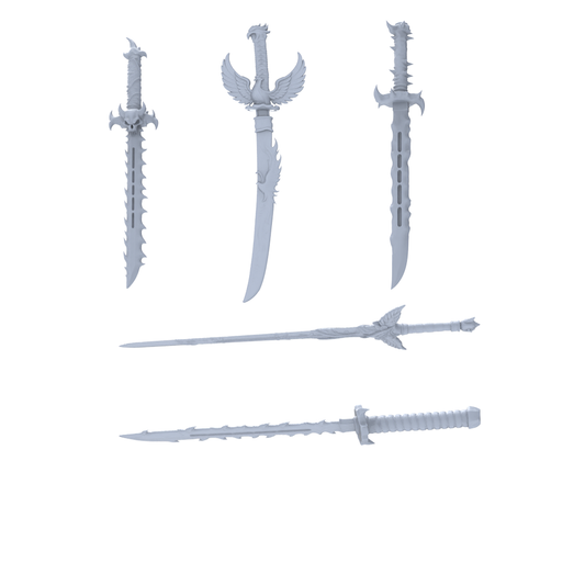 MRY-SFW LYGS385 Modern Demon Phoenix Thorn Blade 5 pcs