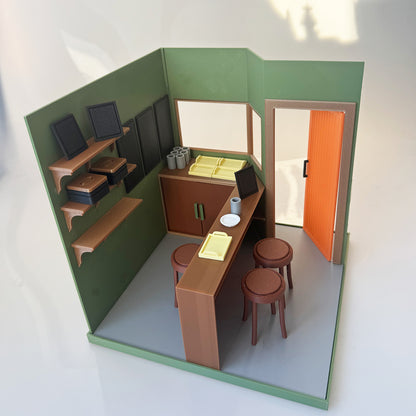 RHF1014 Summer Retreat Hut 3D Printing DIY Miniature Scenes Dollhouse Frame Creative Decorations Desktop Scenarios Mini Models 12-Inch BJD OB Doll