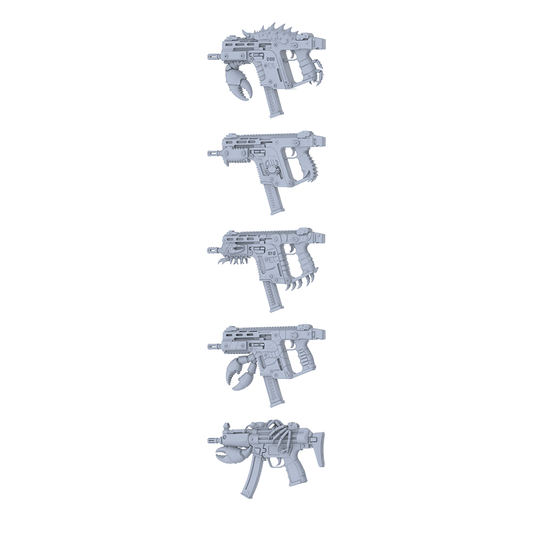 MRY-SFW LYGS278 Floral Sea Spirit Series - 5-Piece Classic Submachine Gun Set Modified with Sea Monster & Crab Claw Elements