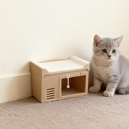 RHF259 Cat Scratcher Miniature Scene Model Ornament Original Cute & Healing Mini Cat House Dollhouse Furniture Accessory Home Scene Props