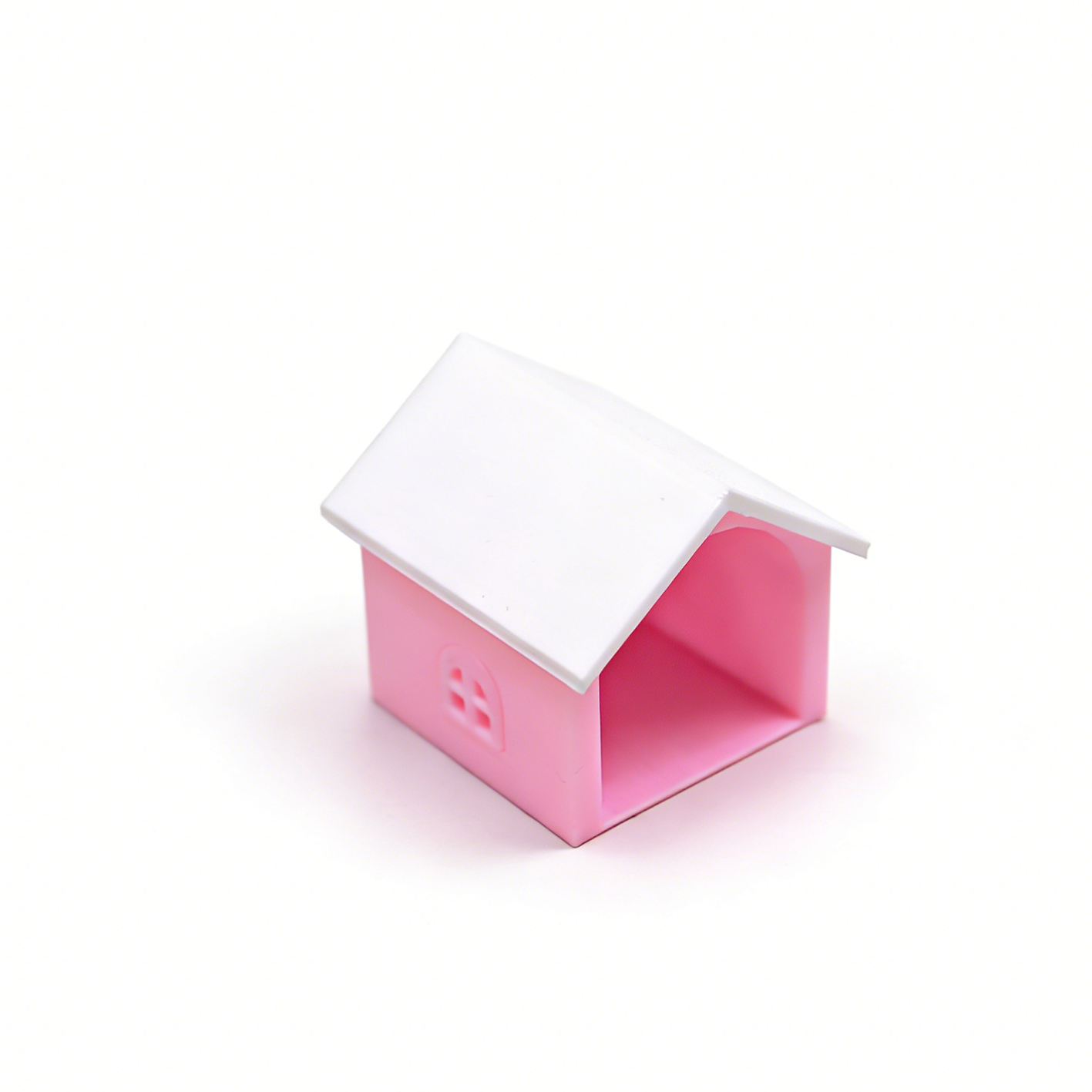 RHF332 3-Piece Pet Habitat Decor Set Pet Bed Hideout Travel Carrier Girly Pink & White Contrast Color Pet Scene 3-Piece Set