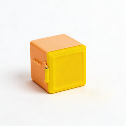 RHF336 4-Piece Pet Habitat Decor Set: Pet Toilet, Heart-Shaped Hideout, Mini Bathtub & Small Stool Vibrant Orange & Yellow Contrast Color Pet Scene 4-Piece Set