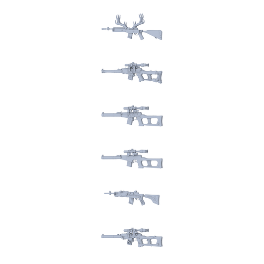 MRY-SFW LYGS325 Wild Rage Series - 6-Piece Sci-Fi Sniper Rifle Set Modified with Full Beast Shape & Bone Elements