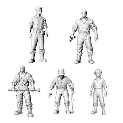 MRY-SFW LYGR322 3D Printed Post-Apocalyptic Wasteland Auto Repair Survivors Set Wargame Miniatures
