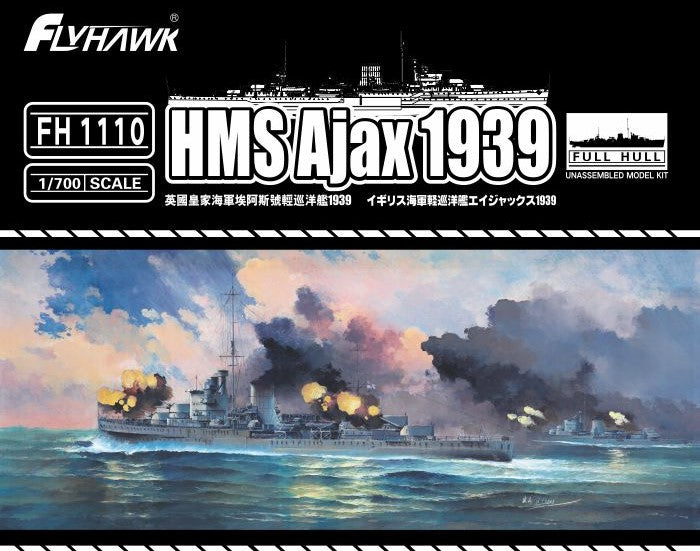 Flyhawk FH1110 1/700 HMS Ajax 1939 Plastic Model Kit